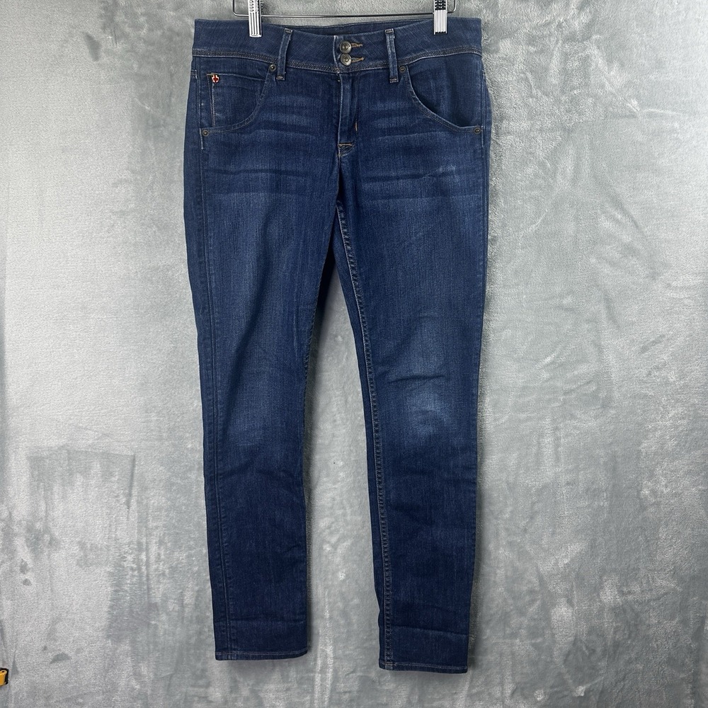 hudson colin flap jeans womens 28 blue stretch denim